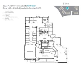 3333 N Torrey Pines Ct, La Jolla, CA à louer Plan d’étage– Image 1 sur 1