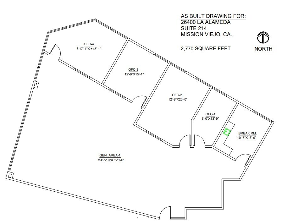 26400 La Alameda, Mission Viejo, CA à louer Plan d’étage– Image 1 sur 1