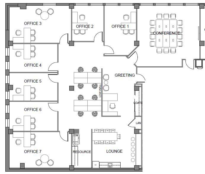 1625 K St NW, Washington, DC à louer Plan d’étage– Image 1 sur 1