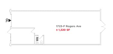 1721-1725 Rogers Ave, San Jose, CA à louer Plan d’étage– Image 1 sur 1