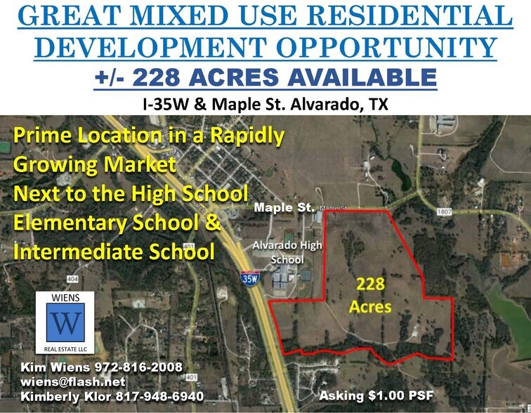 Maple St, Alvarado, TX à vendre - Aérien – Image 2 sur 5