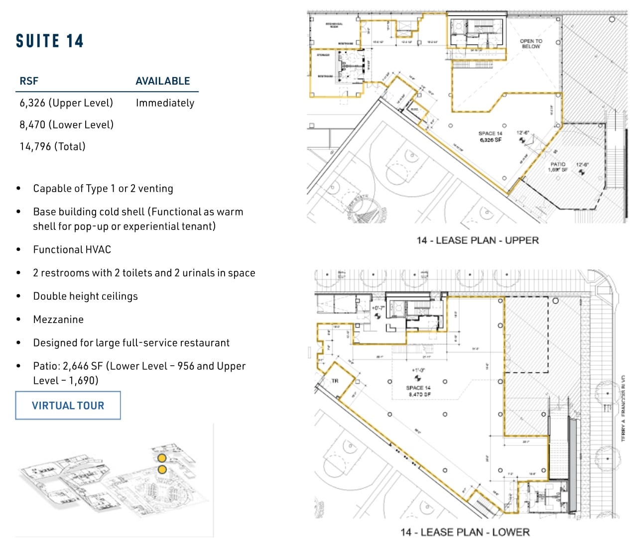 1 Warriors Way, San Francisco, CA à louer Plan d’étage– Image 1 sur 1