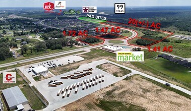 Commercial Corner- San Marcos & San Felipe, Cleveland, TX - VUE AÉRIENNE  vue de carte