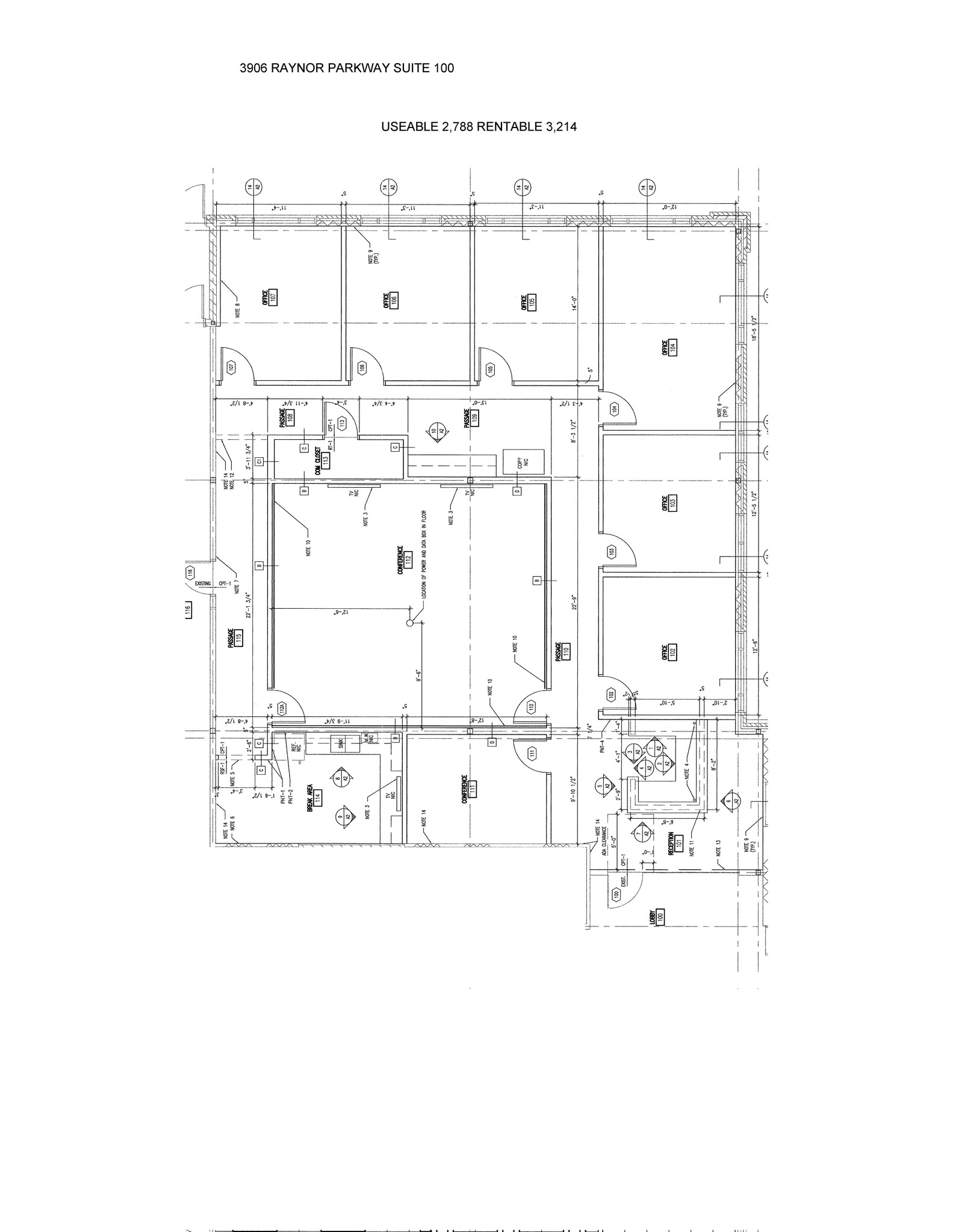3906 Raynor Pky, Bellevue, NE à louer Plan d’étage– Image 1 sur 9