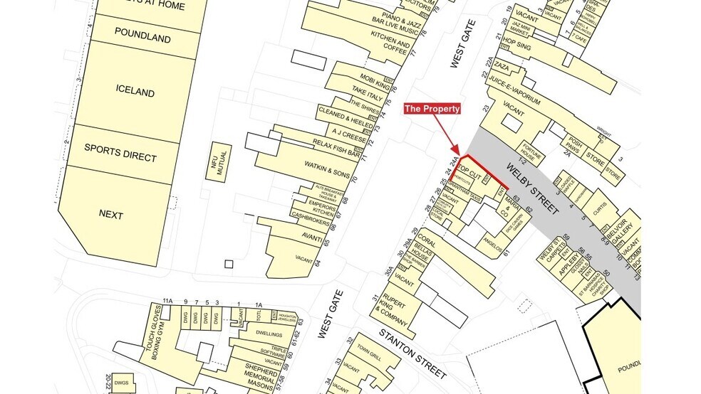24 Westgate, Grantham à vendre - Plan cadastral – Image 2 sur 5