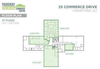 20 Commerce Dr, Cranford, NJ à louer Plan d’étage– Image 1 sur 1