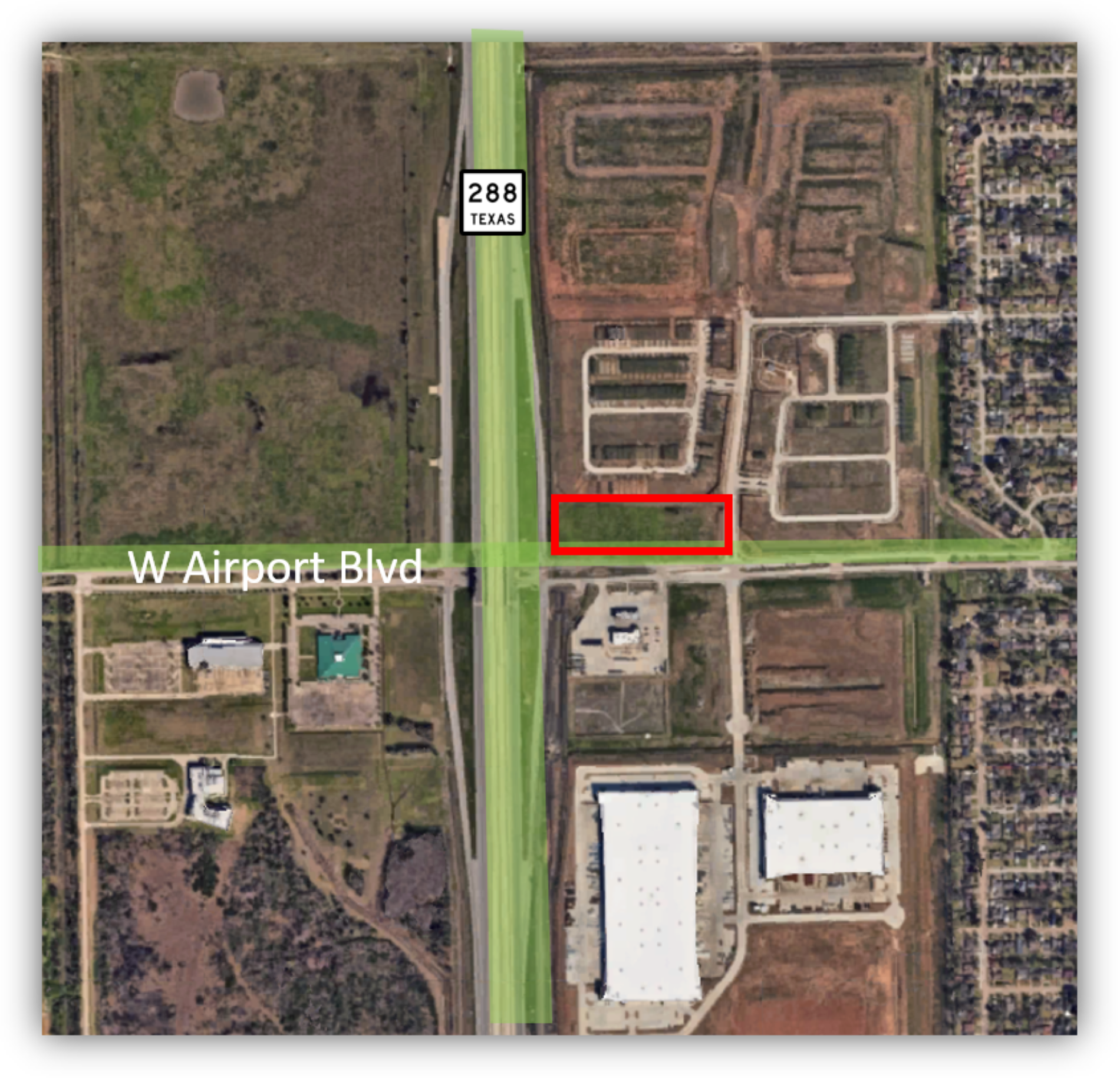 5 AC NEC of 288 and W. Airport, Houston, TX à vendre Aérien– Image 1 sur 2