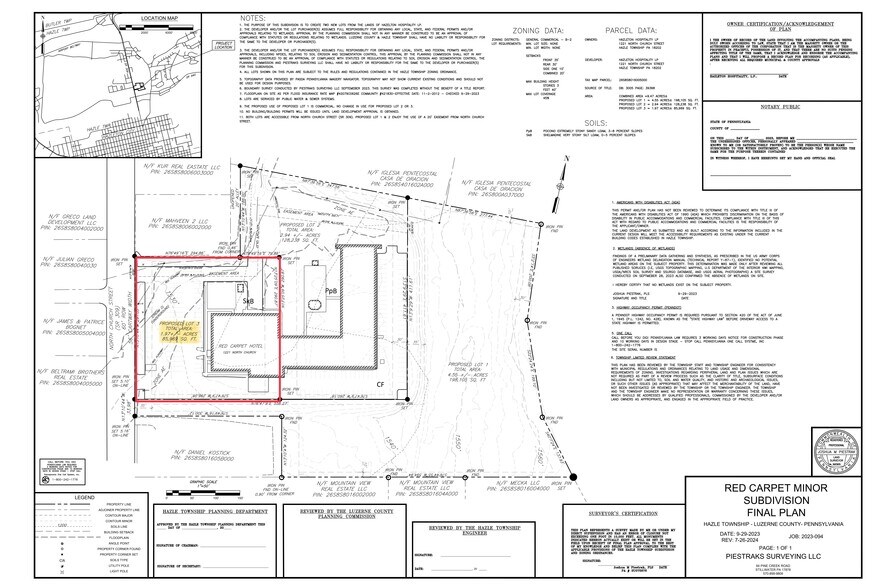 1221 N Church St, Hazle Township, PA à vendre - Plan de site – Image 2 sur 2
