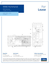 9990 Richmond Ave, Houston, TX à louer Plan d’étage– Image 1 sur 2