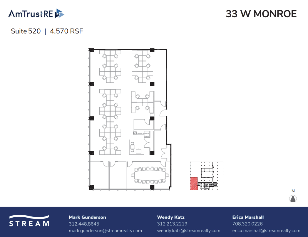 33 W Monroe St, Chicago, IL à louer Plan d’étage– Image 1 sur 1