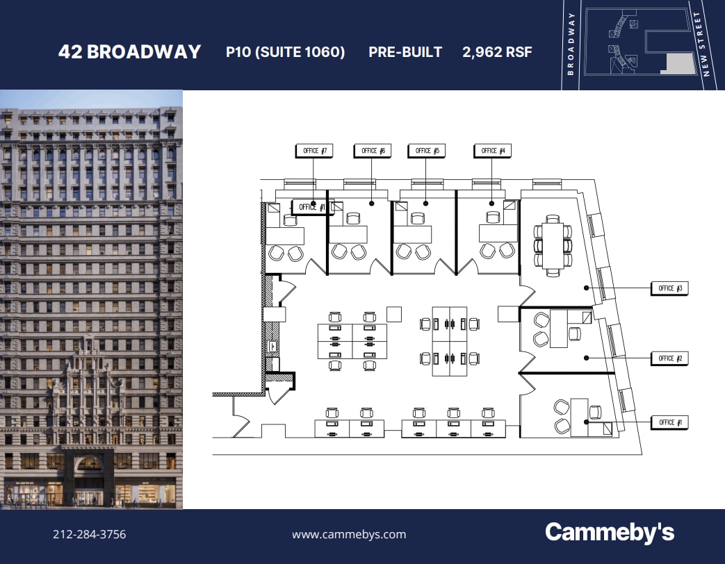 42 Broadway, New York, NY à louer Plan d’étage– Image 1 sur 1