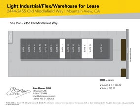 2444 Old Middlefield Way, Mountain View, CA à louer Plan d’étage– Image 1 sur 1