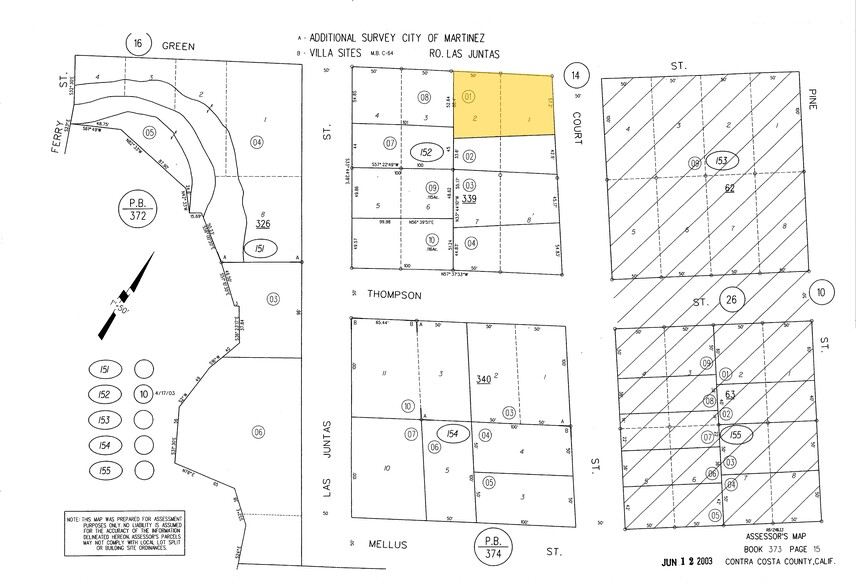 900 Court St, Martinez, CA à louer - Plan cadastral – Image 3 sur 3