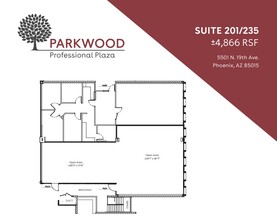 5501 N 19th Ave, Phoenix, AZ à louer Plan d’étage– Image 2 sur 2
