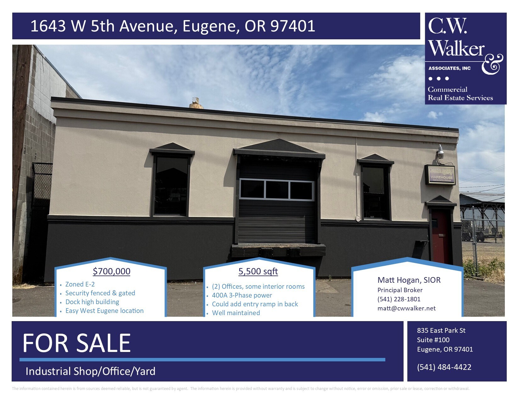 1643 W 5th Ave, Eugene, OR à vendre Photo de l’immeuble– Image 1 sur 4