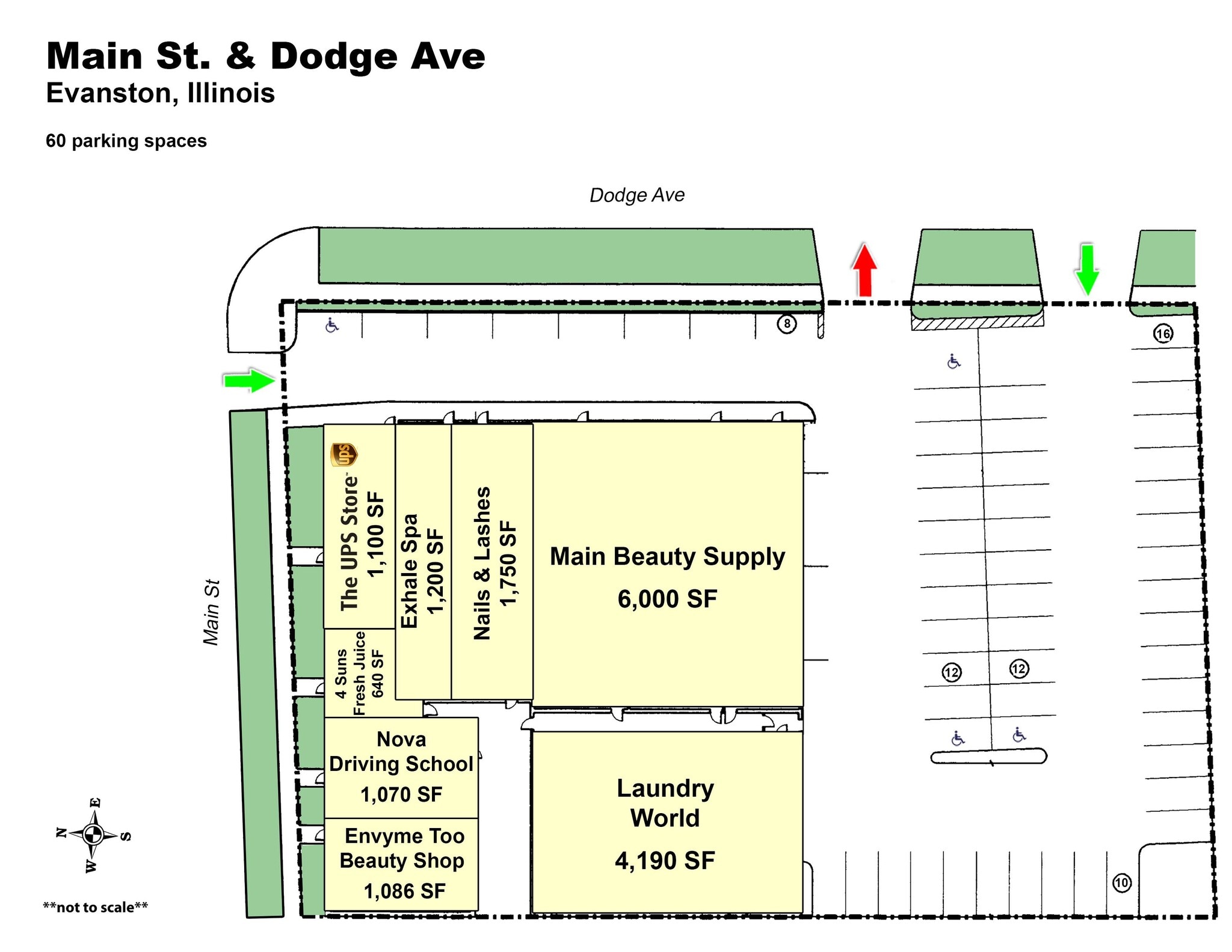 836-848 Dodge Ave, Evanston, IL à louer Plan de site– Image 1 sur 3