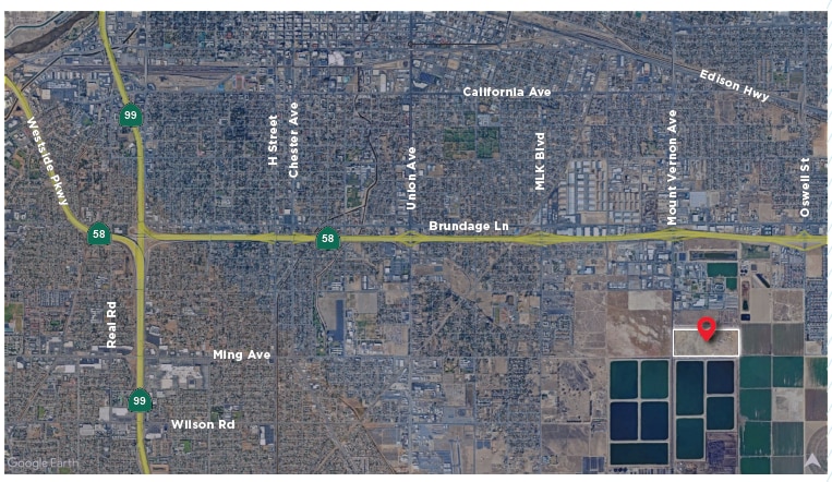 1501 Mount Vernon Ave, Bakersfield, CA à vendre - Aérien – Image 3 sur 3