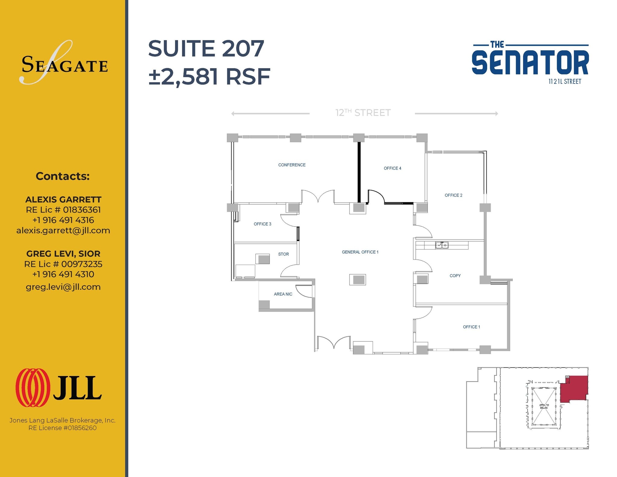1121 L St, Sacramento, CA à louer Plan d’étage– Image 1 sur 1
