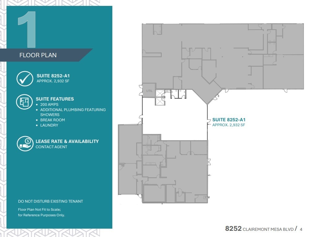 8252-8280 Clairemont Mesa Blvd, San Diego, CA à louer Plan d’étage– Image 1 sur 1