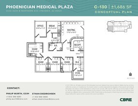 2222-2228 W Northern Ave, Phoenix, AZ à louer Plan d’étage– Image 2 sur 3