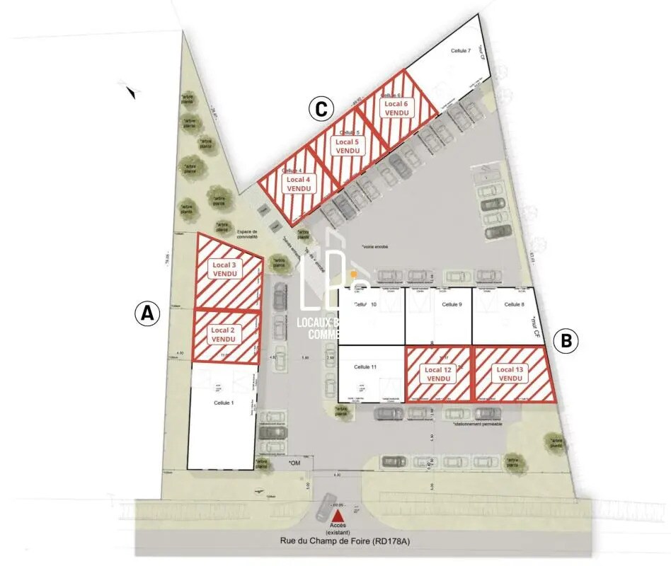 Local d'activités dans Les Sorinières à vendre Plan de site– Image 1 sur 8
