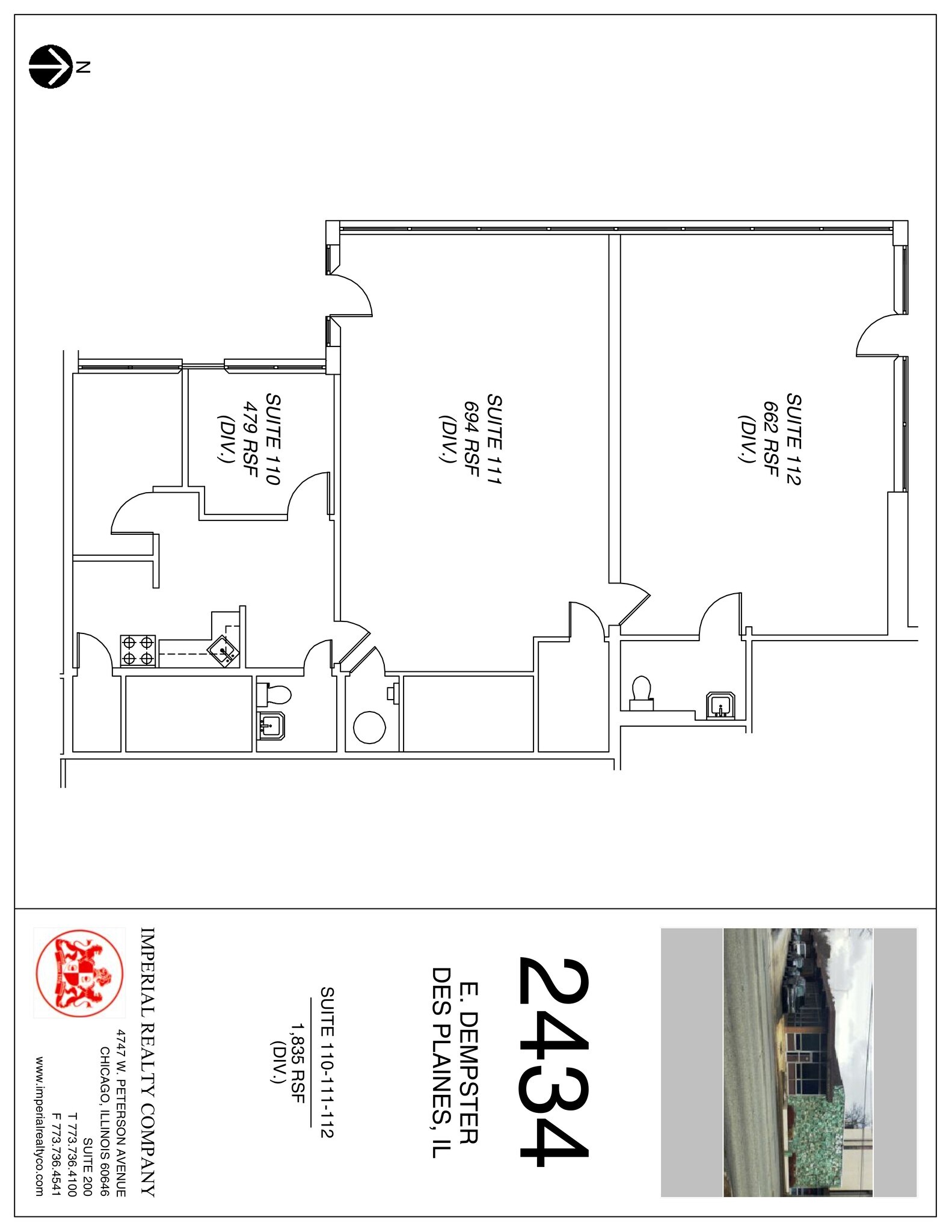 2434 E Dempster St, Des Plaines, IL à louer Plan de site– Image 1 sur 1