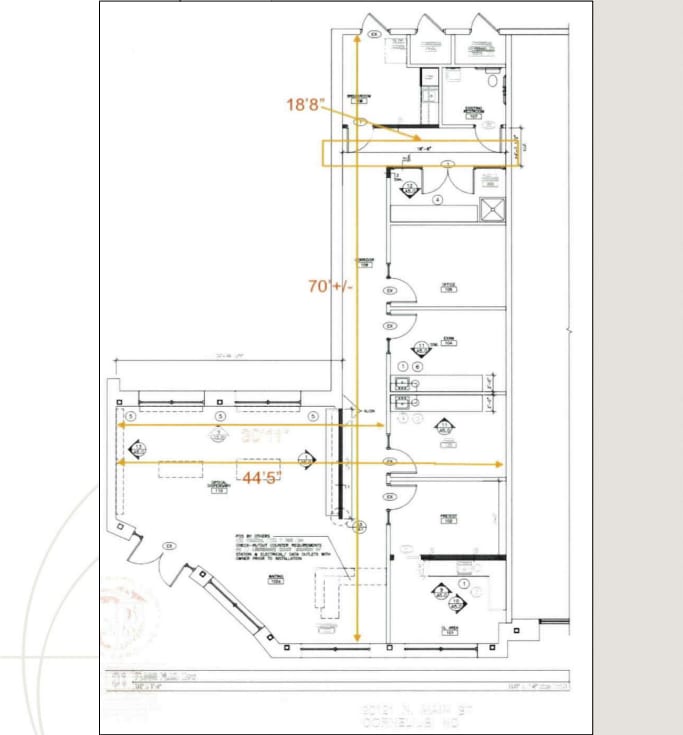 20121-20129 N Main St, Cornelius, NC à louer Plan d’étage– Image 1 sur 2