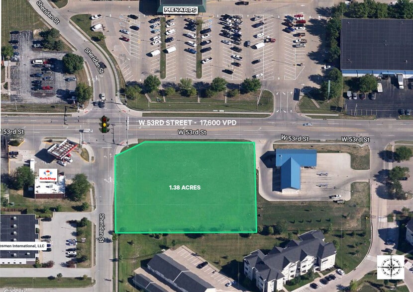 W 53rd Street & Sheridan Street, Davenport, IA à vendre - Aérien – Image 1 sur 2