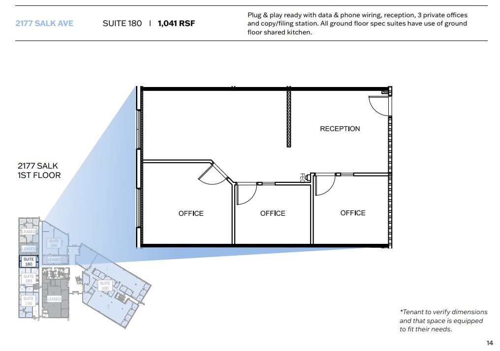 2173 Salk Ave, Carlsbad, CA à louer Plan d’étage– Image 1 sur 1