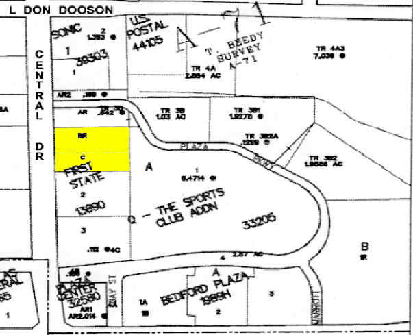 1908 Central Dr, Bedford, TX à louer - Plan cadastral – Image 2 sur 5