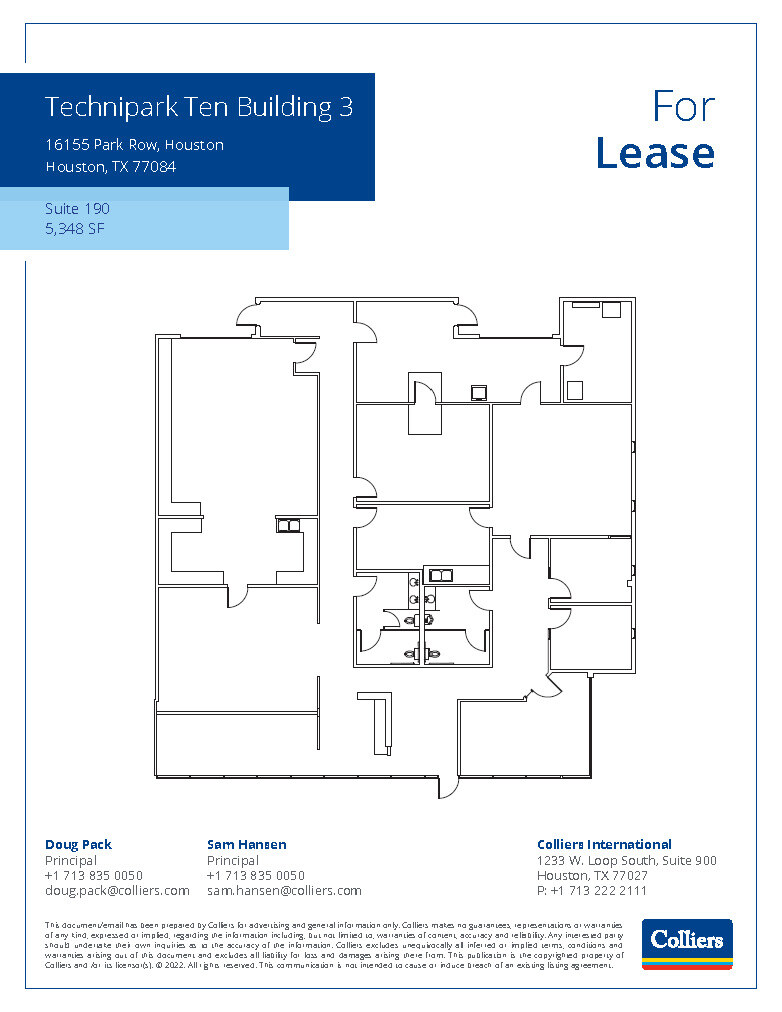 16155 Park Row, Houston, TX à louer Plan d’étage– Image 1 sur 1