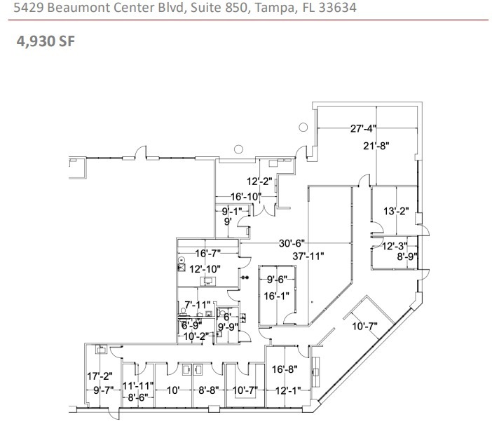 5402-5460 Beaumont Center Blvd, Tampa, FL à louer Plan d’étage– Image 1 sur 1