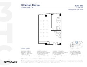 3 Hutton Centre Dr, Santa Ana, CA à louer Plan d’étage– Image 1 sur 4