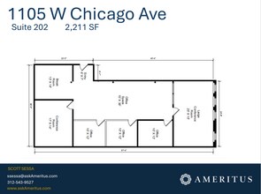 1105 W Chicago Ave, Chicago, IL à louer Plan d’étage– Image 1 sur 2