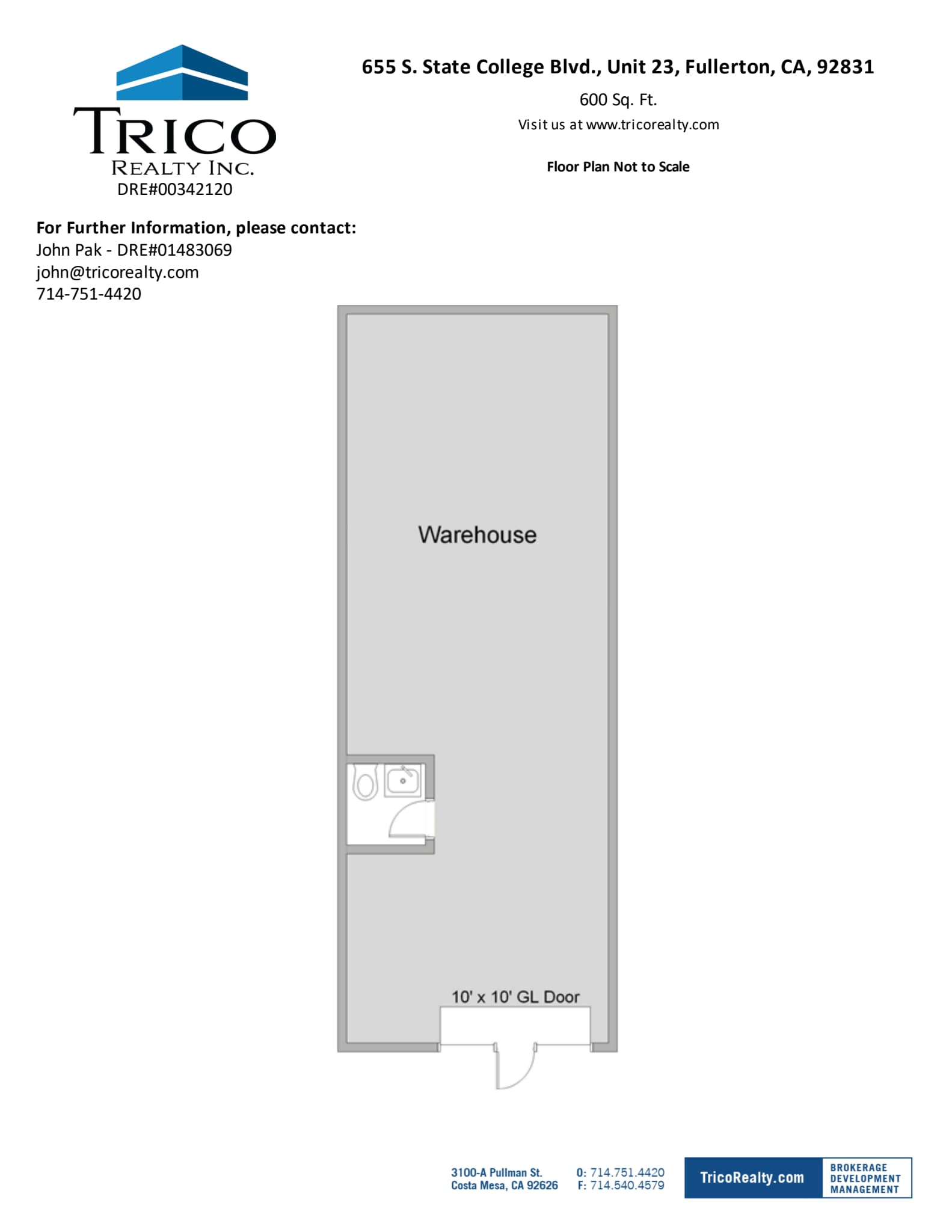 667-759 S State College Blvd, Fullerton, CA à louer Plan d’étage– Image 1 sur 1