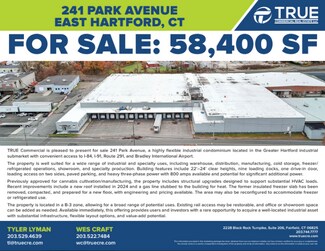 Plus de détails pour 241 Park Ave, East Hartford, CT - Industriel/Logistique à vendre