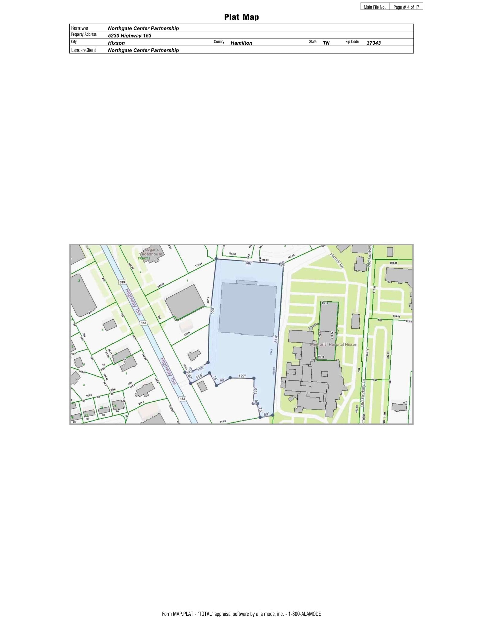 5200-5425 Highway 153, Hixson, TN à louer Plan de site– Image 1 sur 1