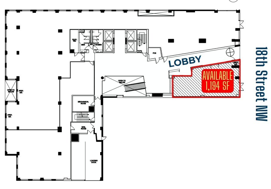 1150 18th St NW, Washington, DC à louer Plan d’étage– Image 1 sur 1