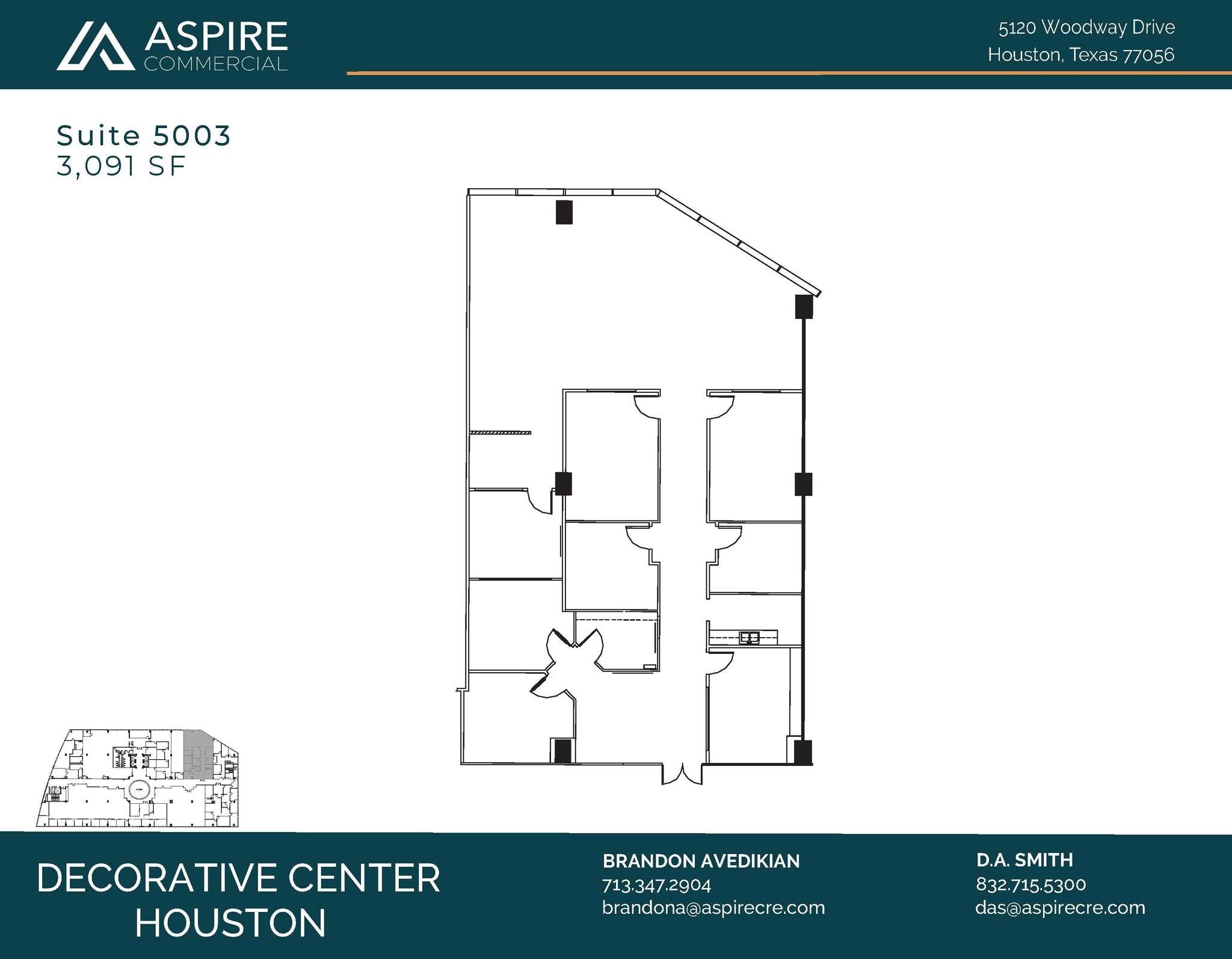5120 Woodway Dr, Houston, TX à louer Plan d’étage– Image 1 sur 2