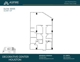 5120 Woodway Dr, Houston, TX à louer Plan d’étage– Image 1 sur 2