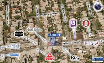 8215 Melrose Ave, Los Angeles, CA - VUE AÉRIENNE  vue de carte