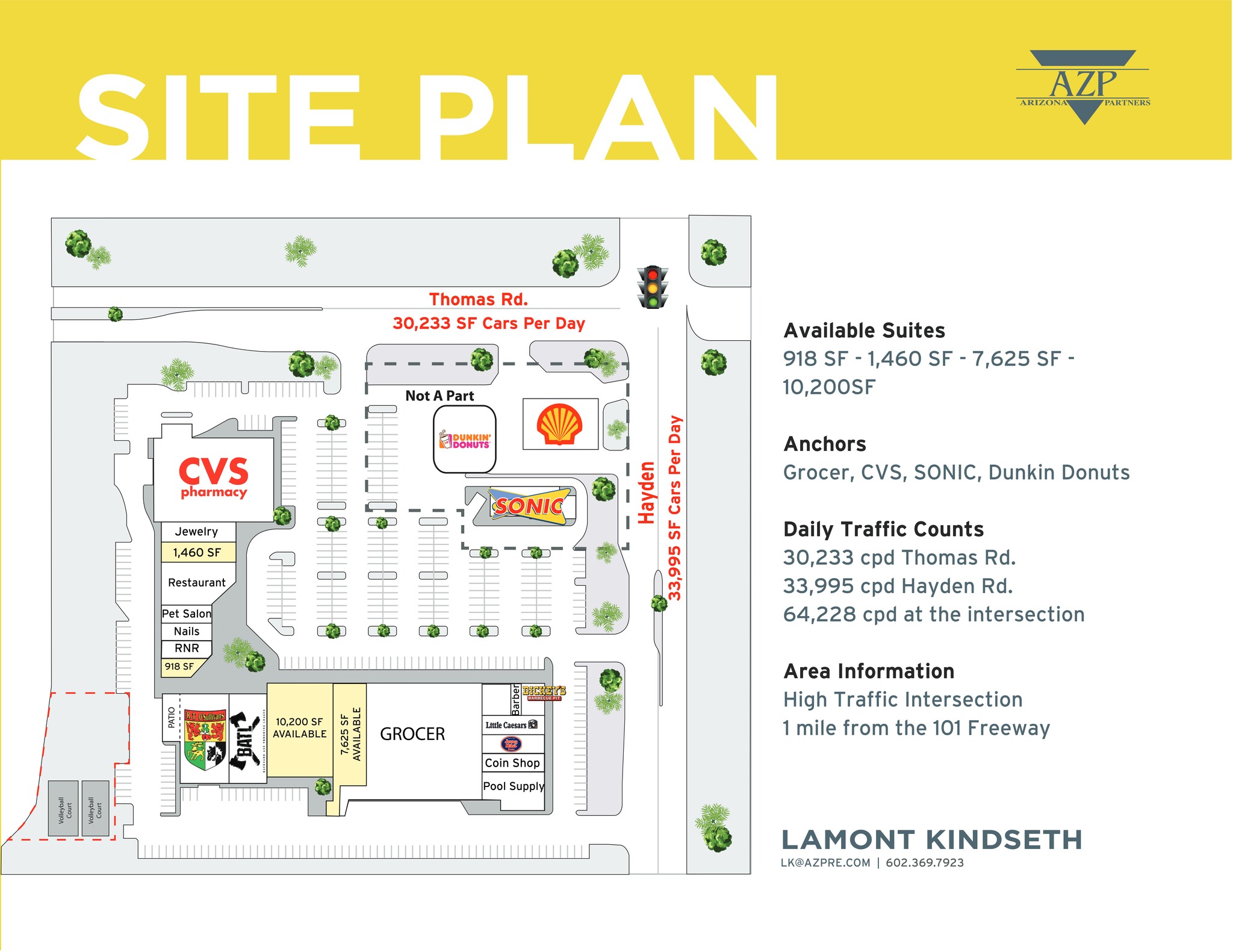 7901-7919 E Thomas Rd, Scottsdale, AZ à louer Plan de site– Image 1 sur 2
