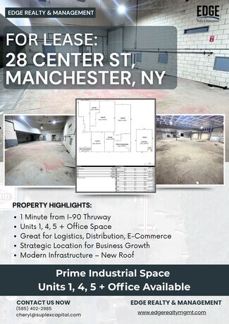 Plus de détails pour 28 Center St, Manchester, NY - Industriel/Logistique à louer