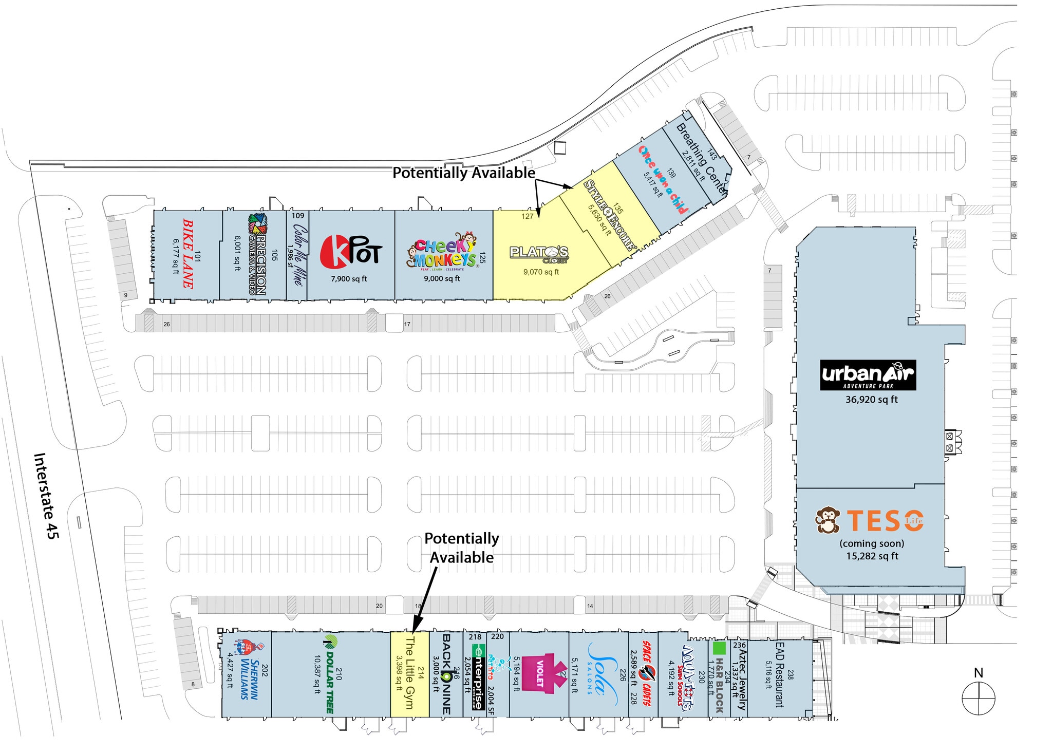 17937-17945 I-45 S, Shenandoah, TX à louer Plan de site– Image 1 sur 1