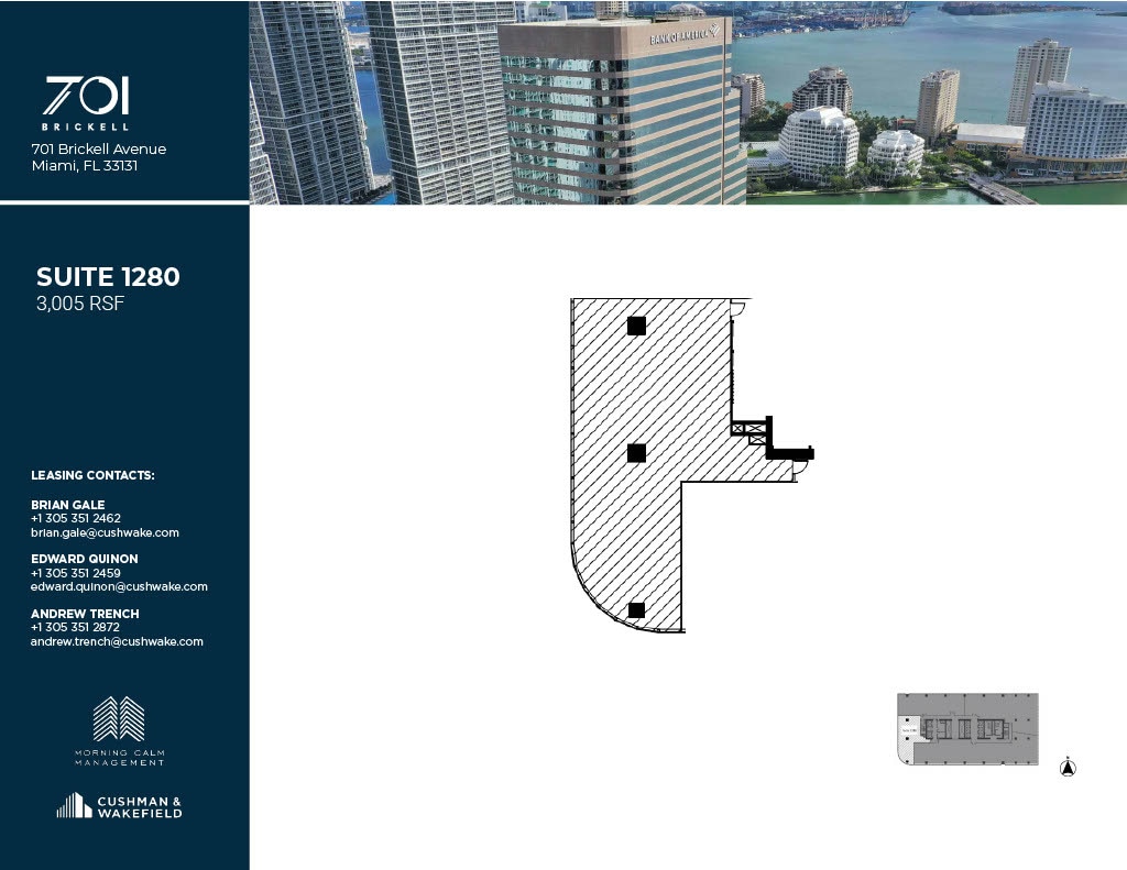 701 Brickell Ave, Miami, FL à louer Plan d’étage– Image 1 sur 1
