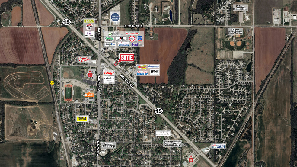 1100 SE Louis Dr, Mulvane, KS à vendre - Aérien – Image 3 sur 3