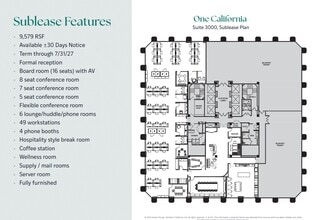 One California St, San Francisco, CA à louer Plan d’étage– Image 1 sur 1