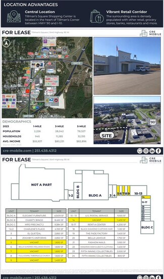 Plus de détails pour 5441 US 90, Mobile, AL - Local commercial à louer