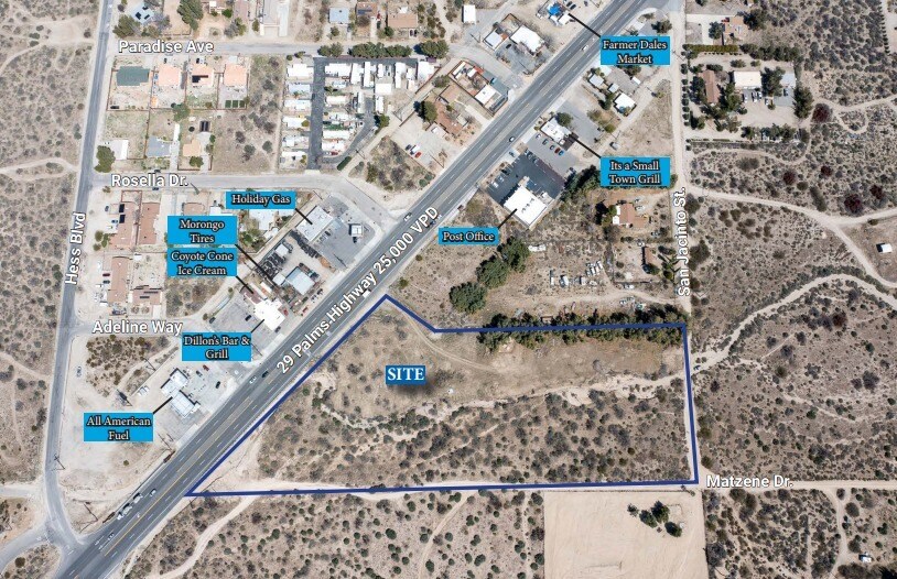 49577 29 Palms Hwy, Morongo Valley, CA à vendre - Aérien – Image 2 sur 2
