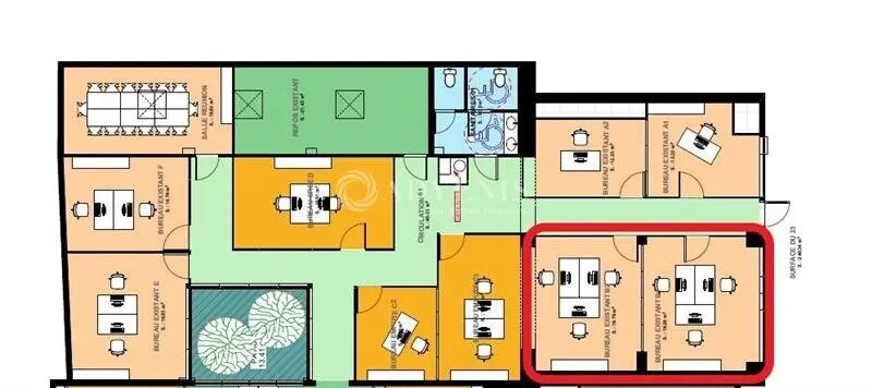 Bureau dans Périgueux à louer - Plan d’étage – Image 2 sur 2